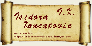 Isidora Končatović vizit kartica